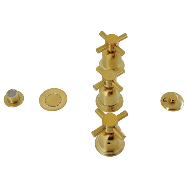 ThreeHandle Bidet Faucet, Brushed Brass